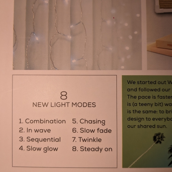 LED Curtain String Warm Lights/2 boxes - Picture 6 of 16